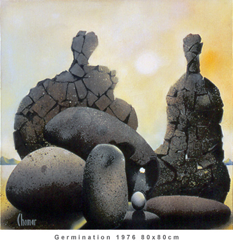 Germination 1976 80x80cm