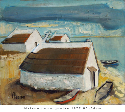 Maison camarguaise 1972 65x54cm
