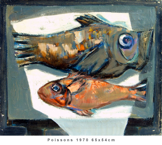 Poissons 1970 65x54cm